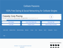 Tablet Screenshot of celibatepassions.com